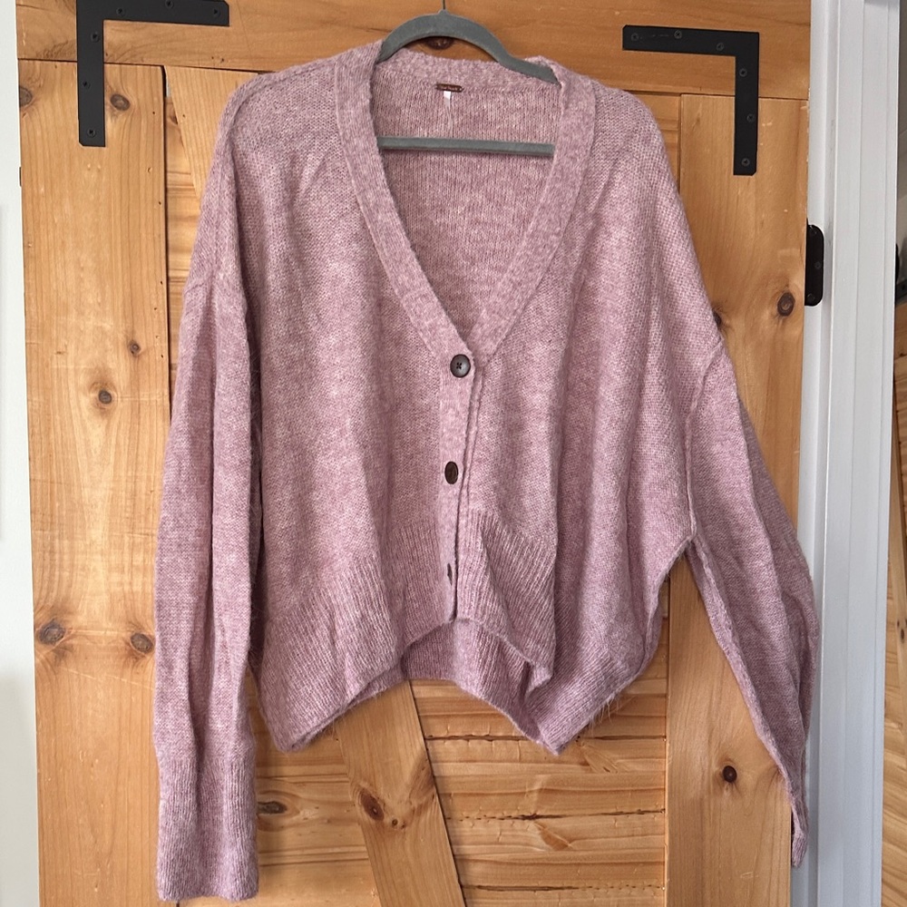 Free People Mauve Cardigan Sweater